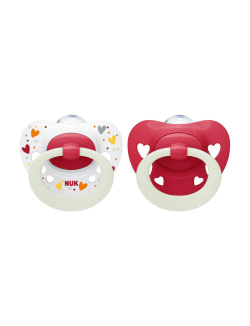 NUK Signature Night Soothers 2pk 6-18M