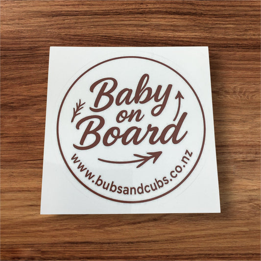 FREE 14cm Baby on Board Round Car Sticker