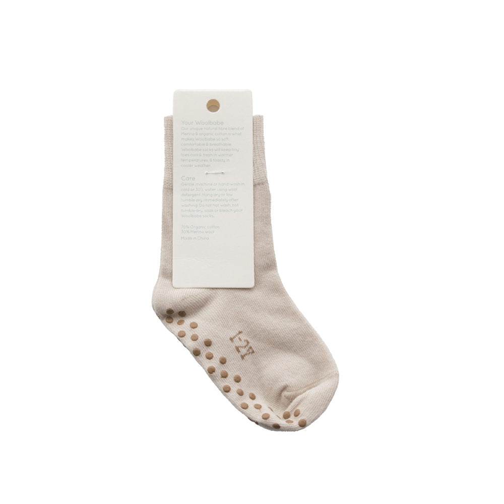 Woolbabe Merino & Organic Cotton Sleepy Socks - Dune