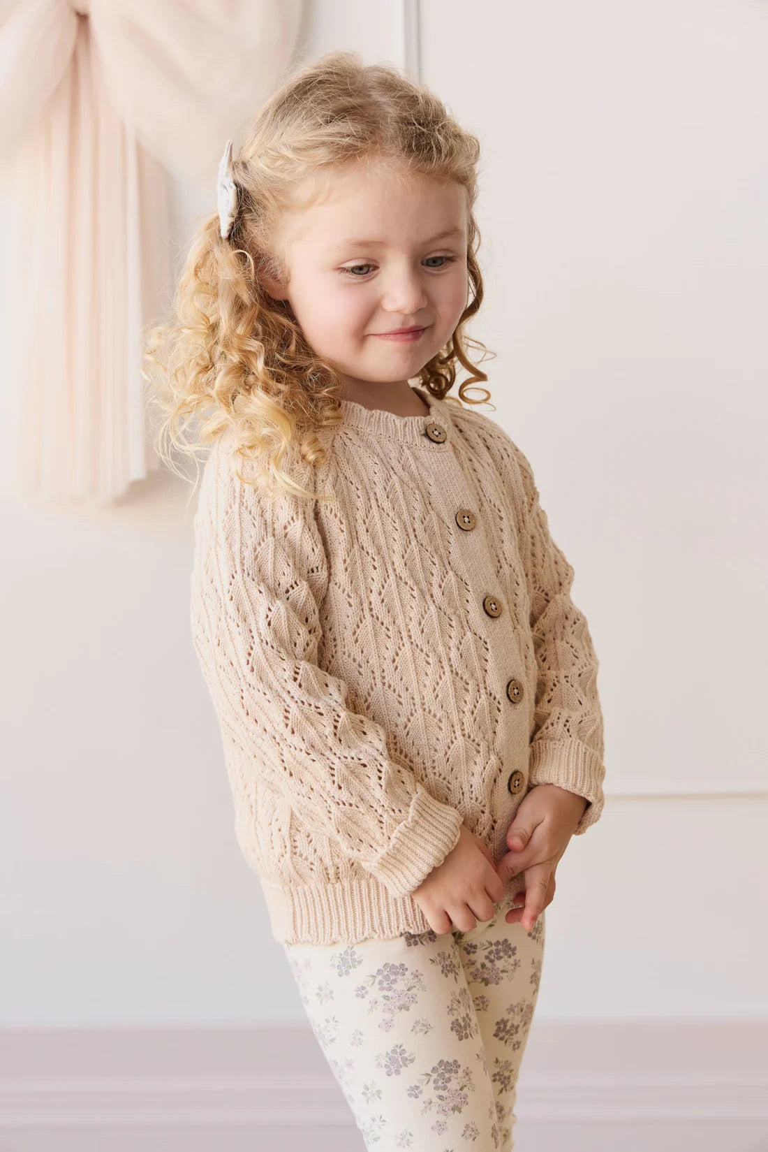 Jamie Kay Livvy Cardigan - Light Oatmeal Marle 2YR