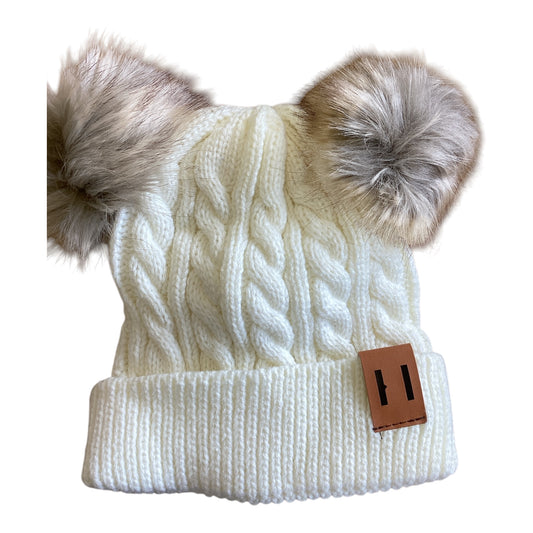 Double Pom Acrylic Beanie 1-6YRS