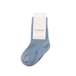 Woolbabe Merino & Organic Cotton Sleepy Socks - Glacier