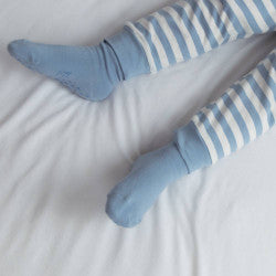 Woolbabe Merino & Organic Cotton Sleepy Socks - Glacier