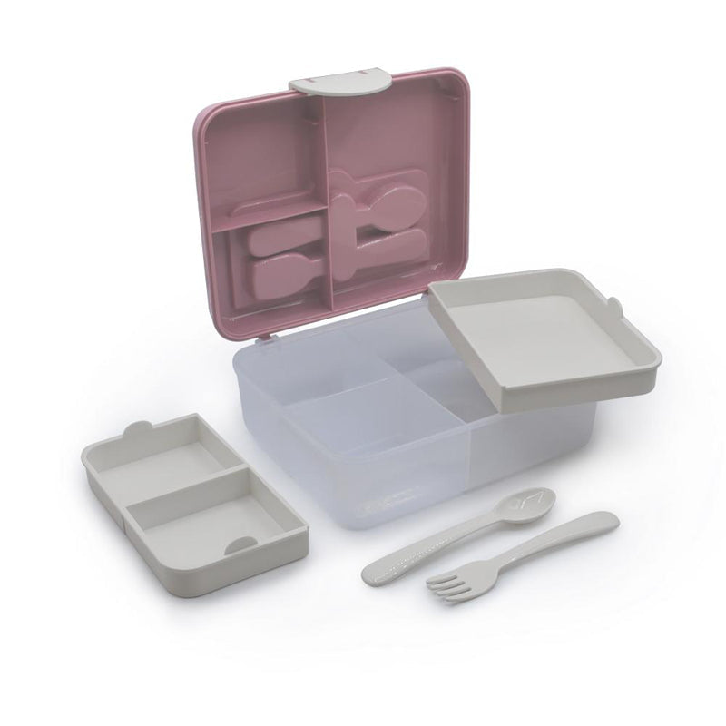 Melii 2 Tier Bento Box with Utensils- Luxe Pink