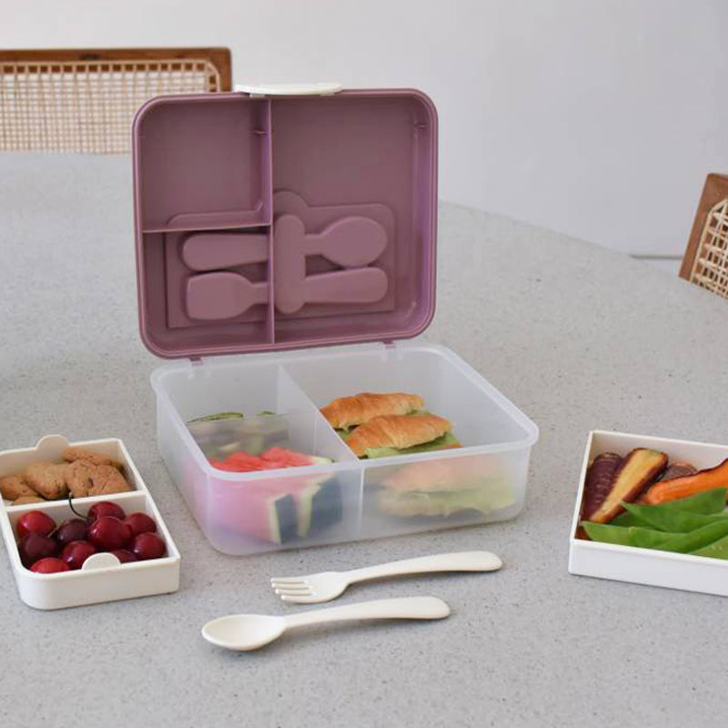 Melii 2 Tier Bento Box with Utensils- Luxe Pink