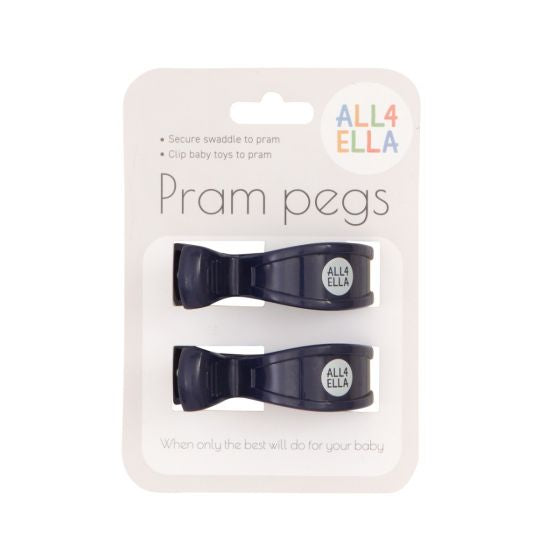 All4Ella Pram Pegs - Black pair