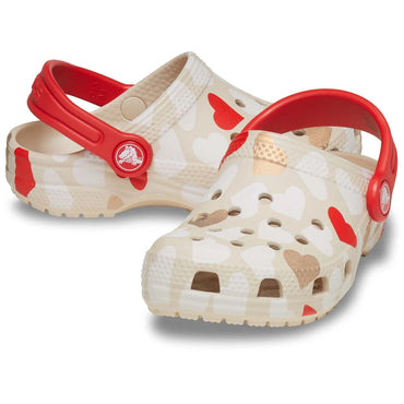 Crocs Classic Clog - Heart Print Toddlers