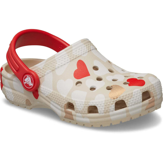 Crocs Classic Clog - Heart Print Toddlers