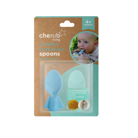 Cherub Universal Food Pouch Spoons 2Pk