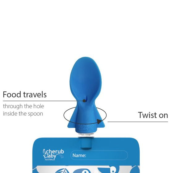 Cherub Universal Food Pouch Spoons 2Pk