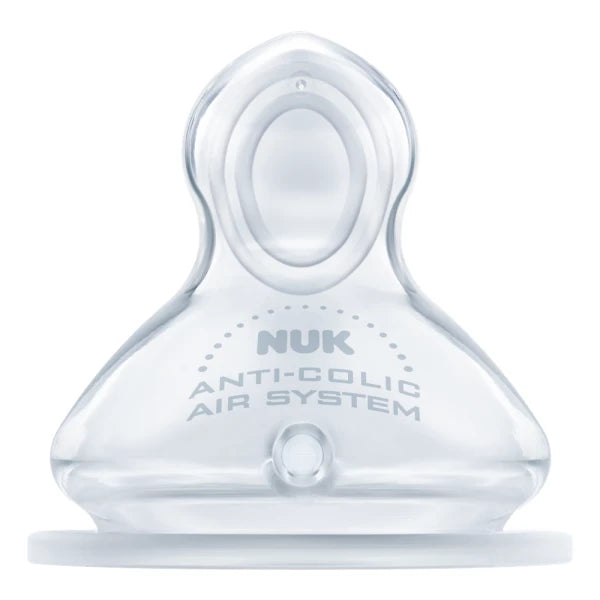 NUK First Choice+ Silicone Teats 6-18M Size 2 Medium Hole 2pk