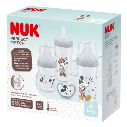 NUK Perfect Match Starter Bottle Set - Mickey Mouse