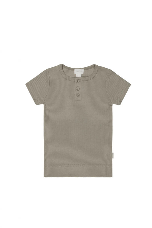 Jamie Kay - Organic Cotton Modal Henley Tee - Twig