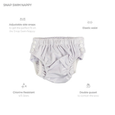 Nestling - Reusable Swim Nappy - Lilac Bunnies