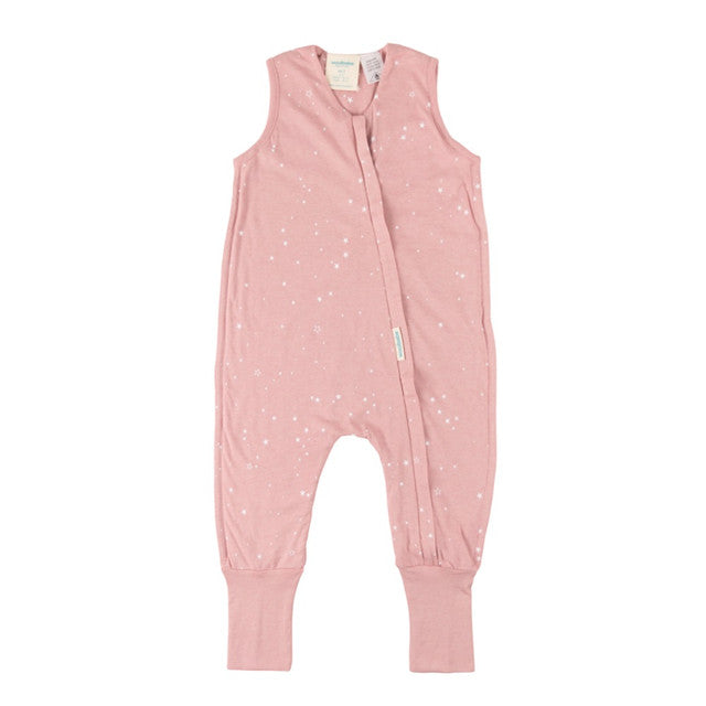 Woolbabe Summer Sleeping Suit - Dusk Stars - 1YR