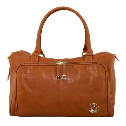 Isoki Double Zip Satchel Bag - Amber Tan