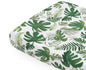 Little Unicorn - Muslin Changing Pad Cover / Bassinet Sheet - Tropical Leaf