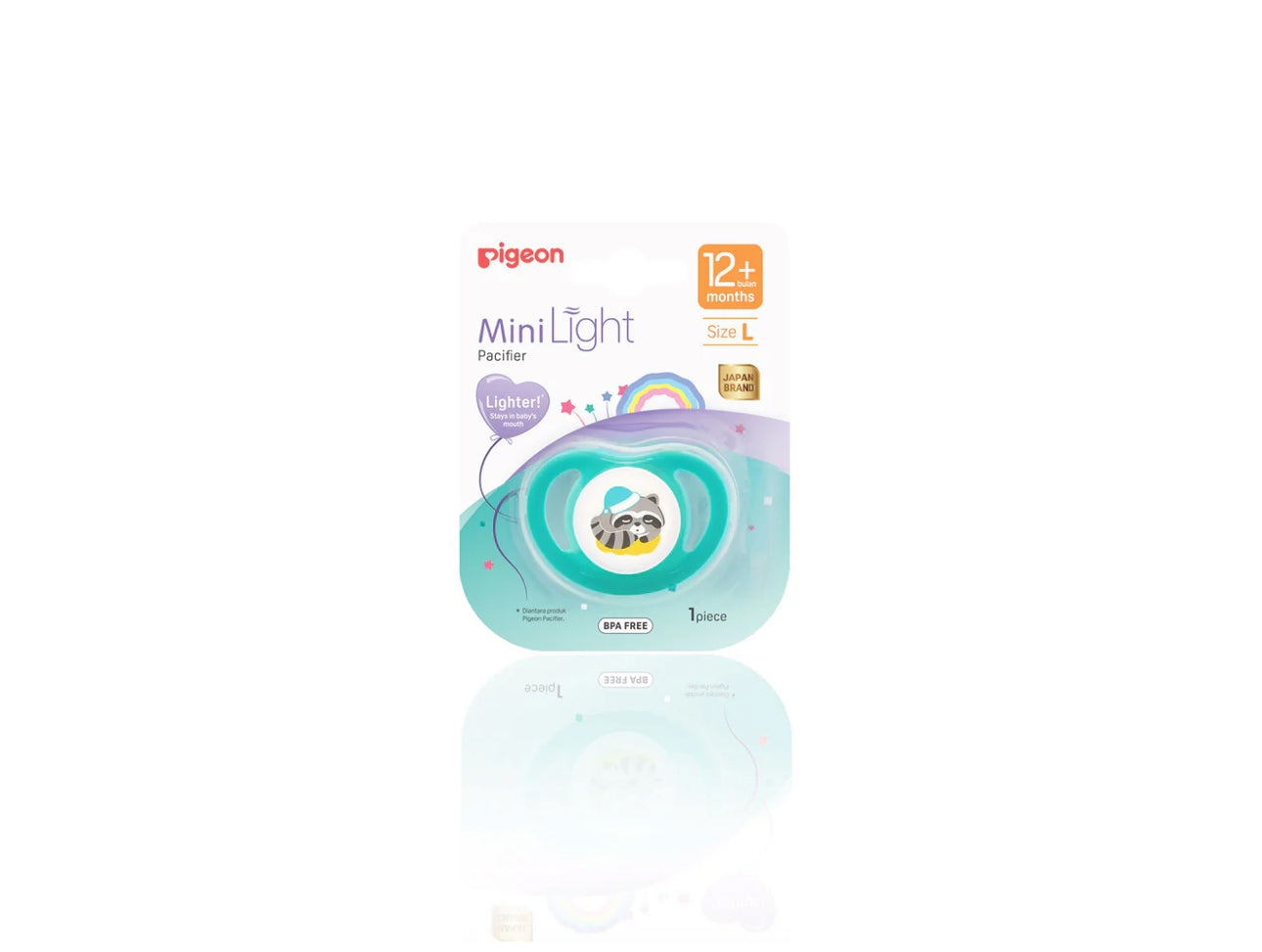 Pigeon - MiniLight Pacifier Single (L) Unisex - Raccoon