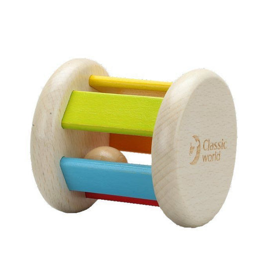 WOODEN ROLLER RATTLE