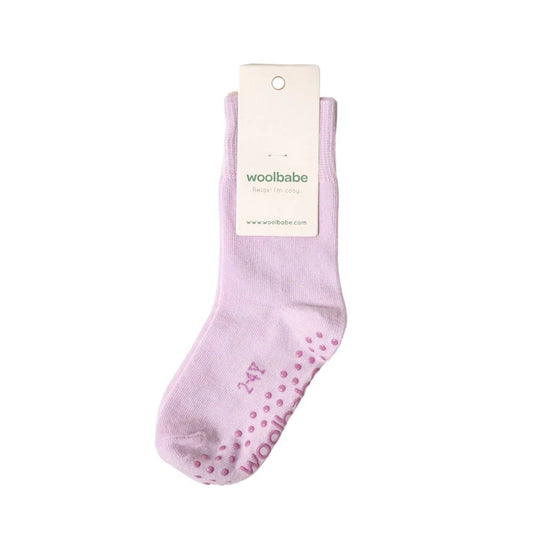 Woolbabe Merino & Organic Cotton Sleepy Socks - Mauve