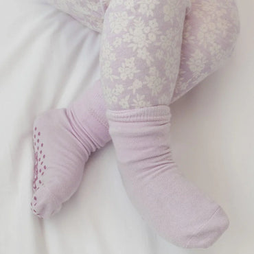 Woolbabe Merino & Organic Cotton Sleepy Socks - Mauve