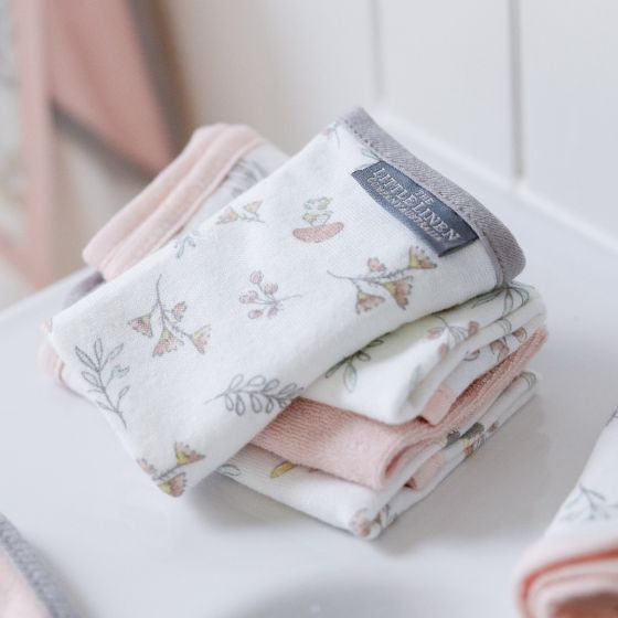 Little Linen Towelling Washers 6PK - Harvest Bunny