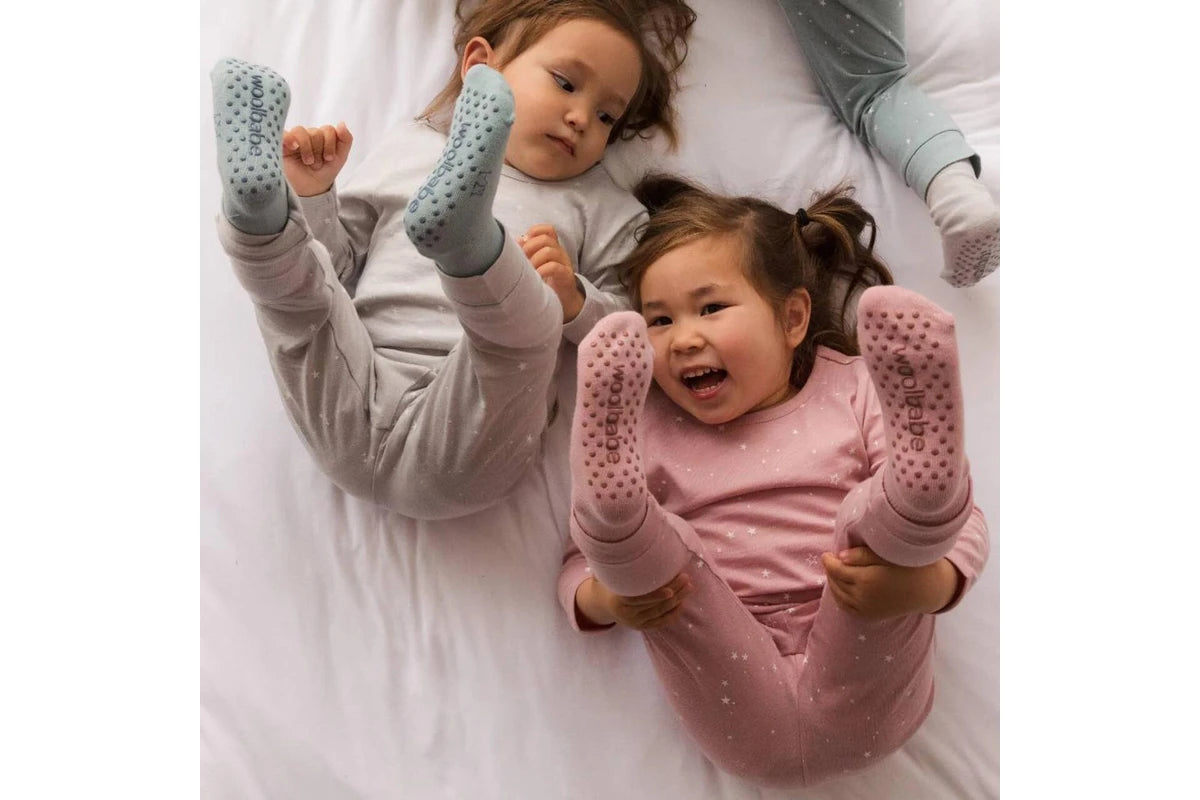 Woolbabe Merino & Organic Cotton Sleepy Socks - Tide