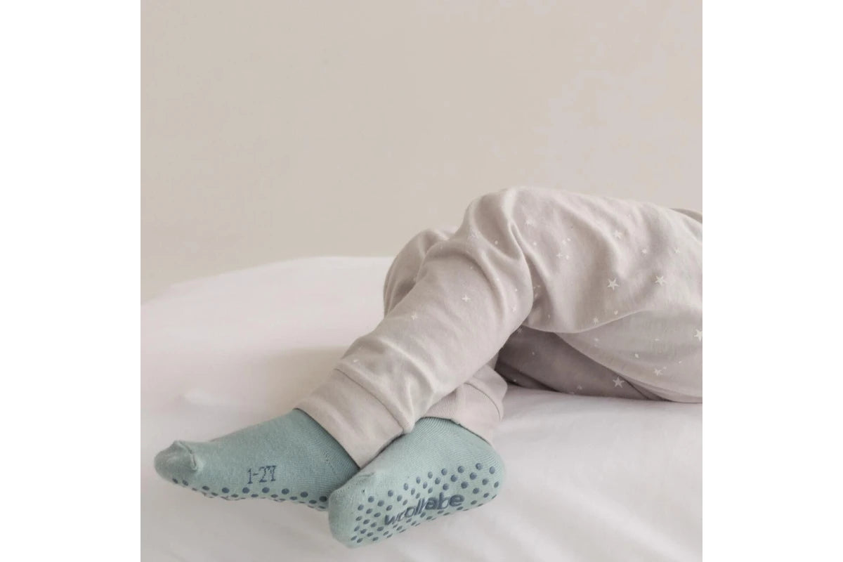 Woolbabe Merino & Organic Cotton Sleepy Socks - Tide