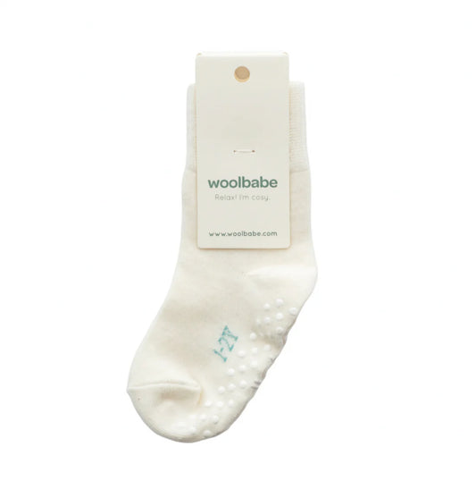 Woolbabe Merino & Organic Cotton Sleepy Socks - Natural