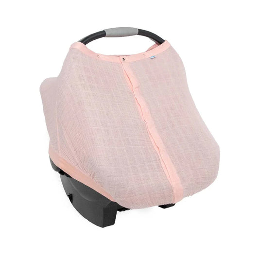 Little Unicorn Muslin Car Seat Canopy V2 - Rose Petal