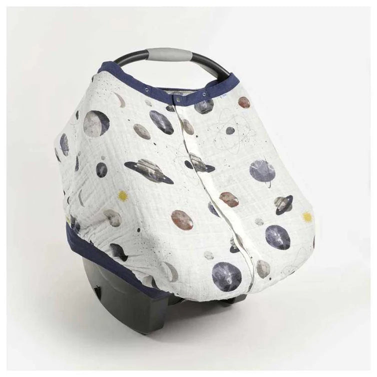 Little Unicorn Muslin Car Seat Canopy V2 - Planetary