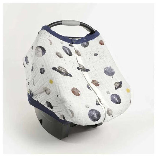 Little Unicorn Muslin Car Seat Canopy V2 - Planetary