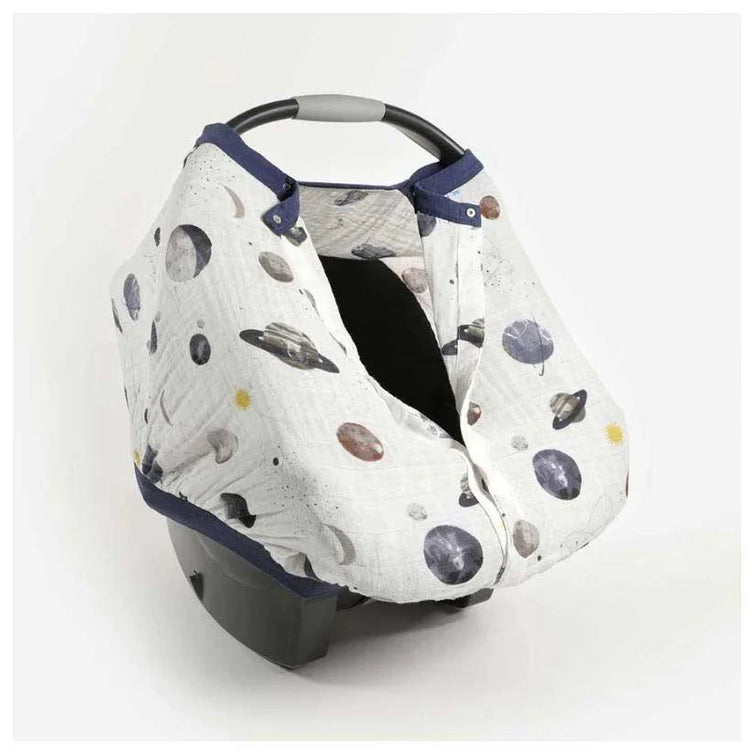 Little Unicorn Muslin Car Seat Canopy V2 - Planetary