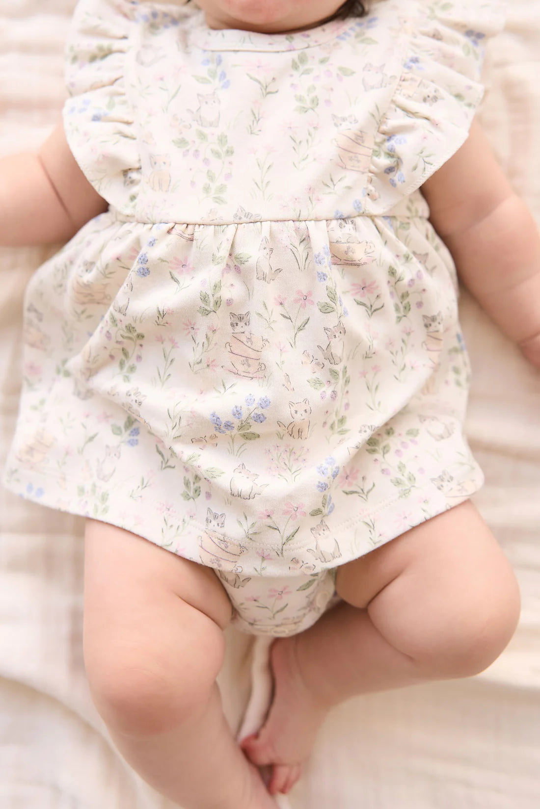 Jamie Kay - Organic Cotton Elianna Playsuit - Moons Garden Lavender