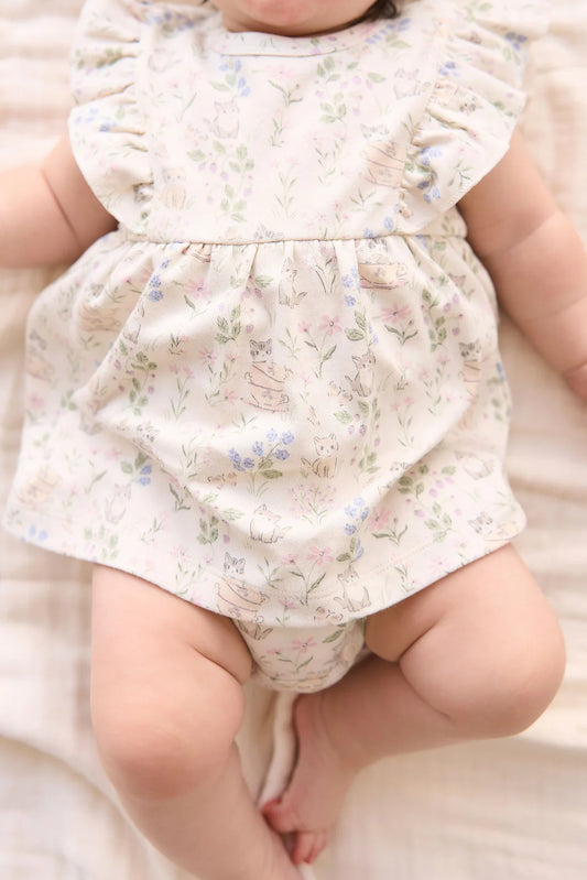 Jamie Kay - Organic Cotton Elianna Playsuit - Moons Garden Lavender