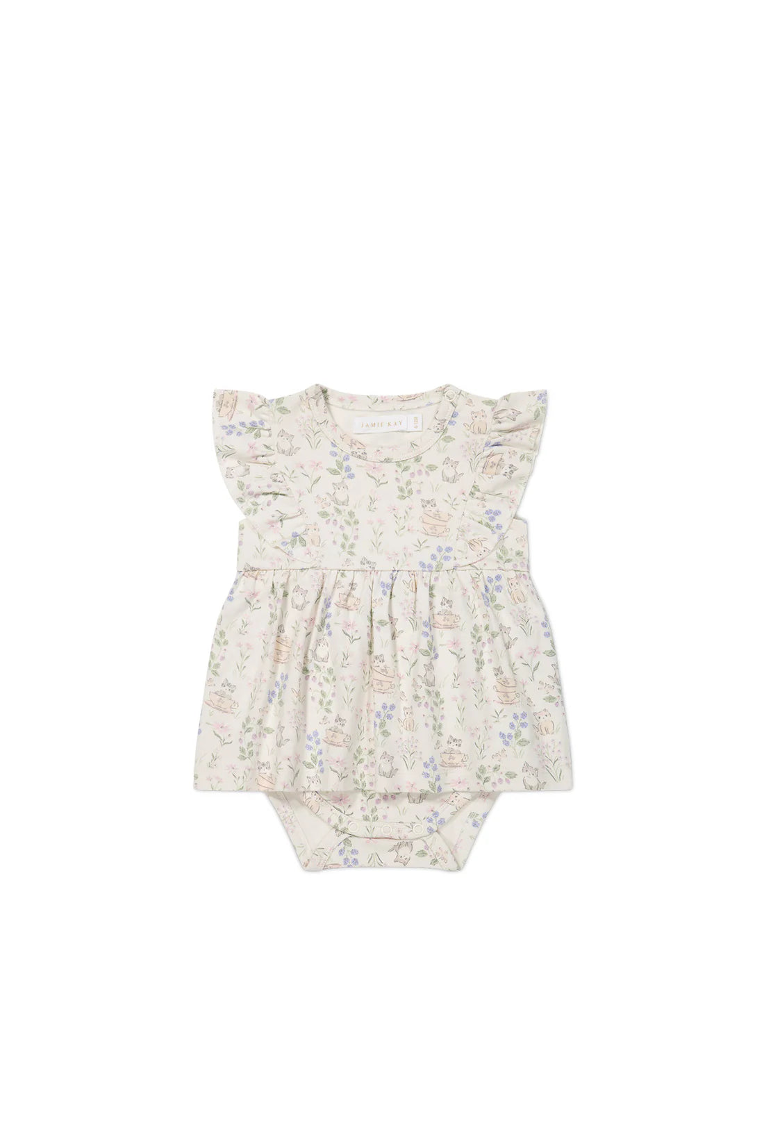 Jamie Kay - Organic Cotton Elianna Playsuit - Moons Garden Lavender