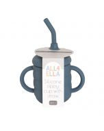 All 4 Ella - SILICONE SIPPY CUP WITH STRAW