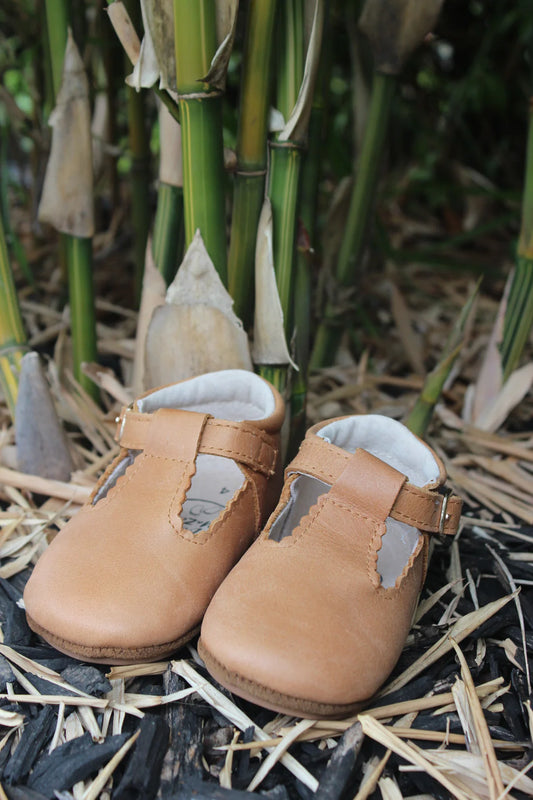 Little Mazoe’s T-bar Shoes - Caramel