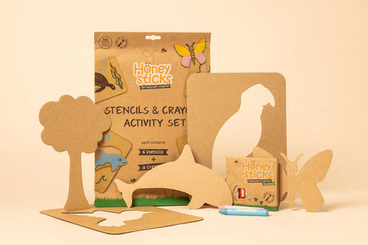 Honey Sticks - Stencils & Crayons Activity Set