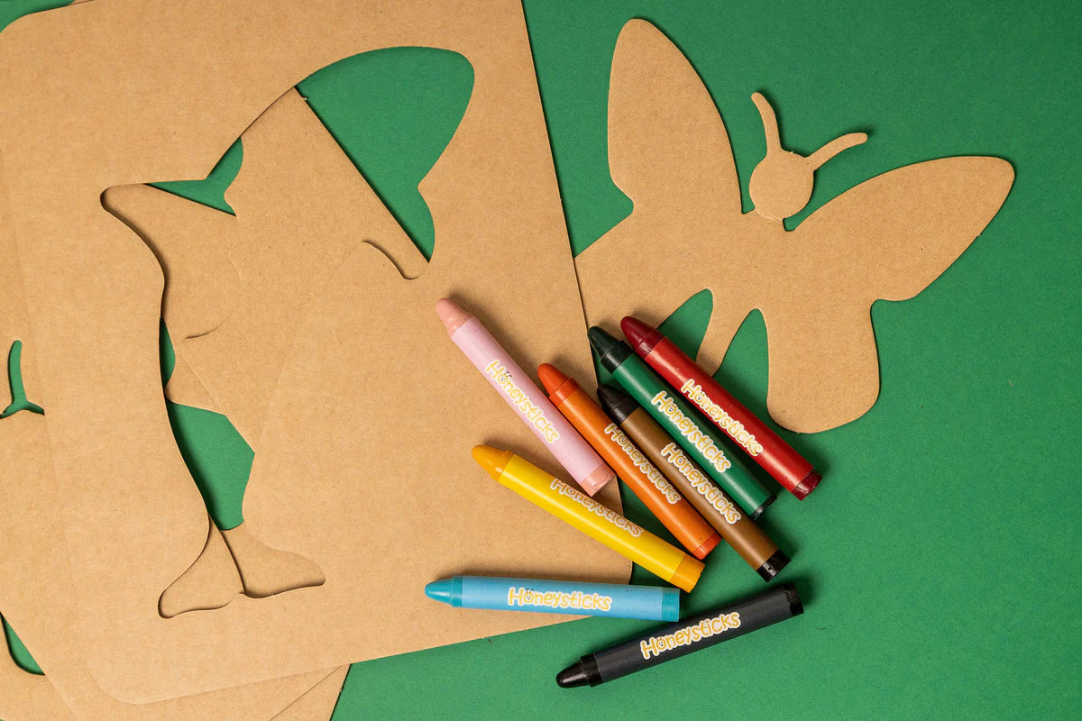 Honey Sticks - Stencils & Crayons Activity Set