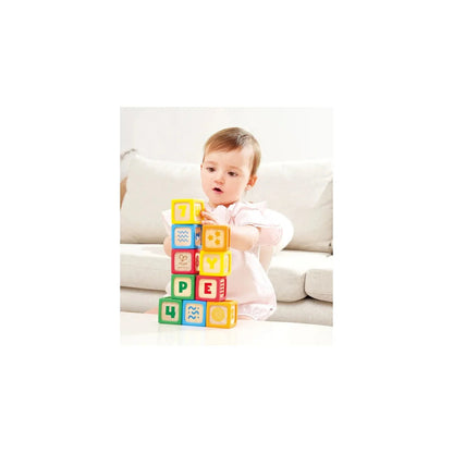 Hape Grip n Stack Silicone & Wood Blocks 10pk