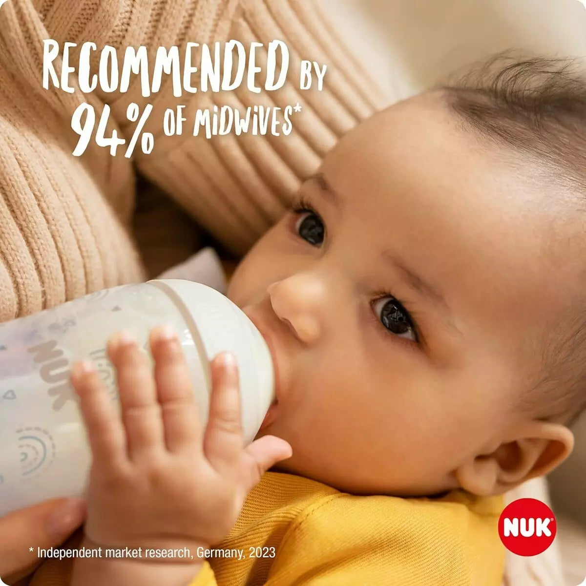 NUK Perfect Match Glass Bottle Temperature Control | Anti Colic Vent 120ml