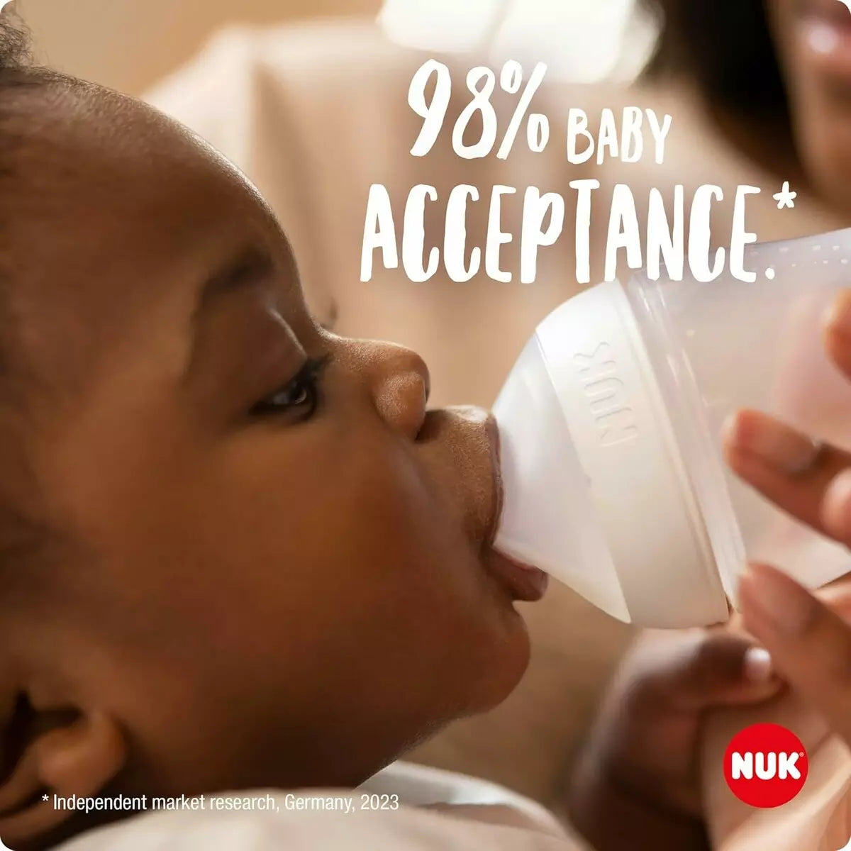 NUK Perfect Match Glass Bottle Temperature Control | Anti Colic Vent 120ml