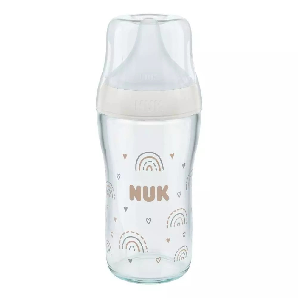 NUK Perfect Match Glass Bottle Temperature Control | Anti Colic Vent 230ml