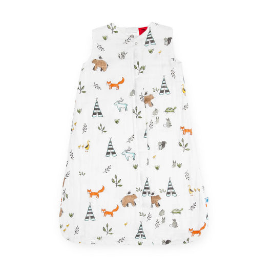 Little Unicorn - Cotton Muslin Sleeping Bag - Forest Friends