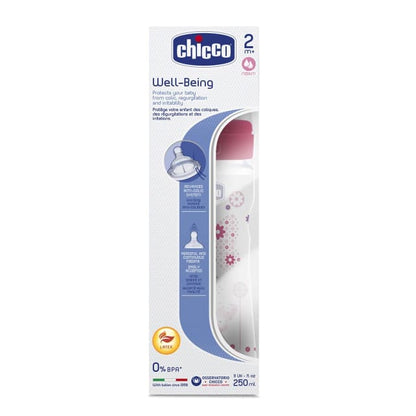 Chicco 250ml Well-being bottle 2m+ Girl PP LTX
