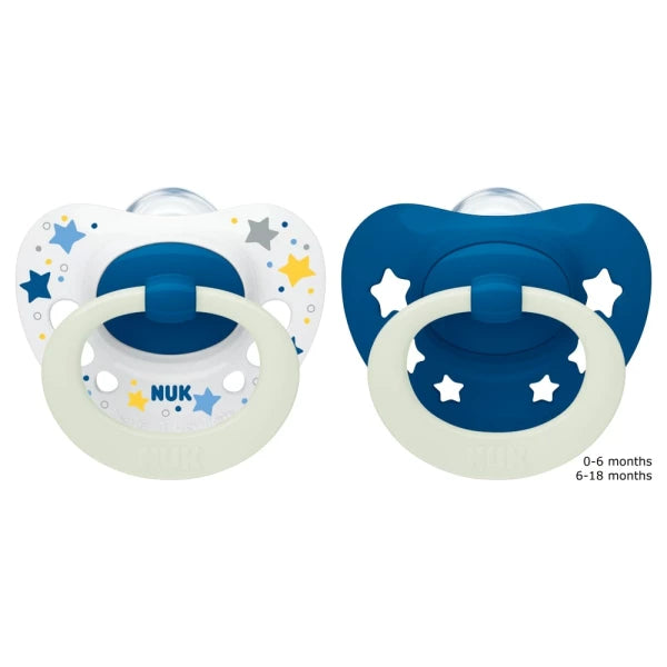 NUK Signature Night Soothers 2pk 18-36M