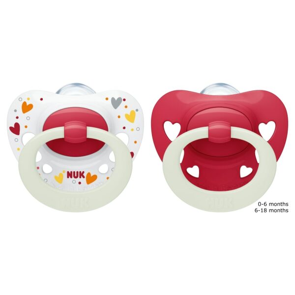 NUK Signature Night Soothers 2pk 18-36M