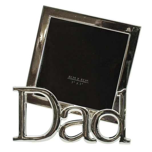 Dakota Dad Frame - Silver 8x8cm