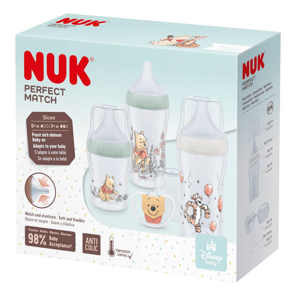 NUK Perfect Match Winnie The Pooh Starter Bottle Set